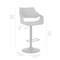 Armen Living Aspen Adjustable Swivel Gray Faux Leather and Walnut Wood Bar Stool with Black Base LCASBAWABLGR - alternate 10